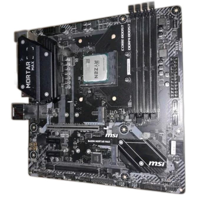 Gambar Motherboard Msi B450M Mortar Max + Ryzen 3 2200g Vga Radeon Vega 8 Am4 dari toko wanted undefined Tokopedia