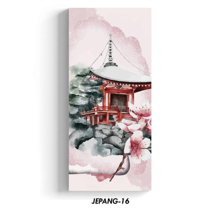 Gambar Hiasan Dinding lukisan Jepang dekorasi restoran jepang Bunga Sakura - JEPAN-16 dari Ugiarts undefined Tokopedia