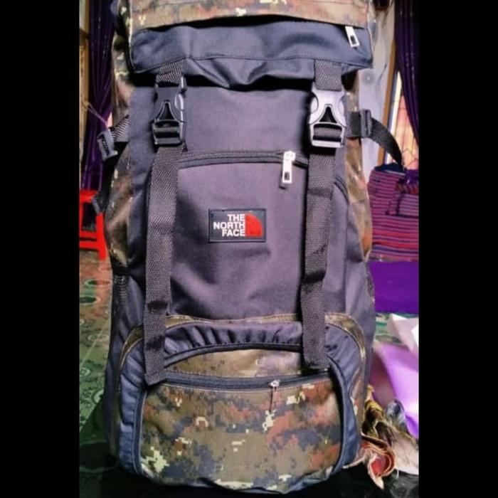 Gambar Tas Gunung Murah 50-60 Liter / Tas Hiking / Tas Ransel Hiking Outdoor - loreng, tnf 50L biasa dari rizalbag undefined Tokopedia