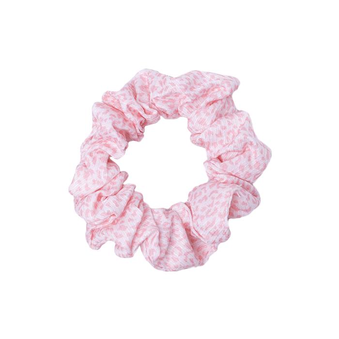 Gambar Stroberi Mini Scrunchie Motif -1 Hair Tie - Leopard Pink dari Stroberi Accessories undefined Tokopedia