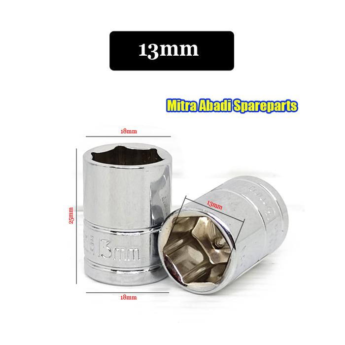 Gambar Electric Wrench Adapter SOCKET BIT Kunci Sok 1/4" Square to Hex Bit - 13mm dari Mitra Abadi Spareparts undefined Tokopedia