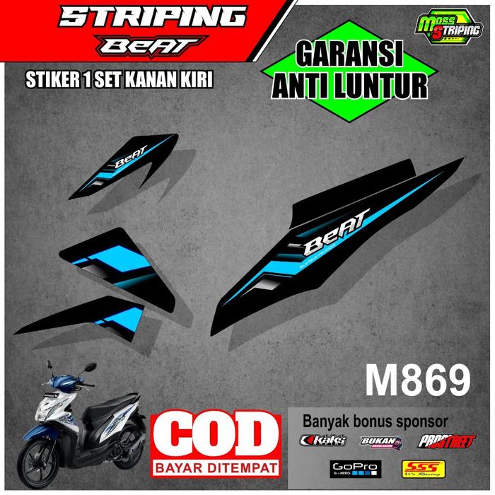Gambar Striping Variasi Beat Fi Terbaru Keren - HITAM BIRU MUDA dari axel digital99 undefined Tokopedia