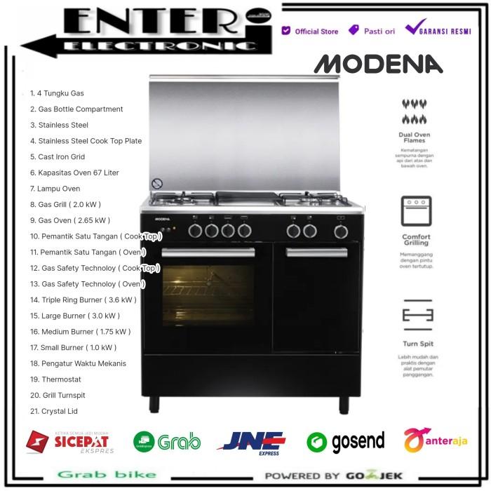 Gambar MODENA FC5942L KOMPOR GAS FREESTANDING MODENA FREE STANDING FC 5942 L - 5942L HITAM dari Enter Electronic undefined Tokopedia