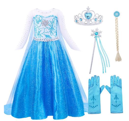 Gambar Gaun Princess / Baju Princess / Dress Princess / kostum putri disney -  Elsa Biru dari Berkah_Fashionn undefined Tokopedia