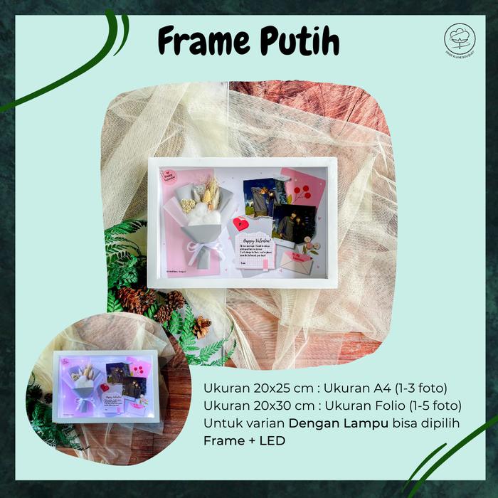 Gambar Hadiah Ultah Wisuda Custom Bunga Kering Cotton Candy Dried Flower - Putih, 20x25 cm dari Dried Blume Bouquet undefined Tokopedia