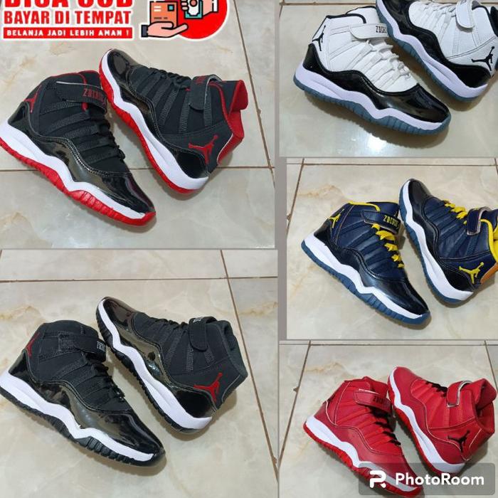 Gambar wrt SEPATU ANAK JORDAN 11 TERLARIS - SEPATU ANAK LAKI LAKI - SEPATU AN - Hitam/Merah, 30 dari Zalazalahh Store undefined Tokopedia