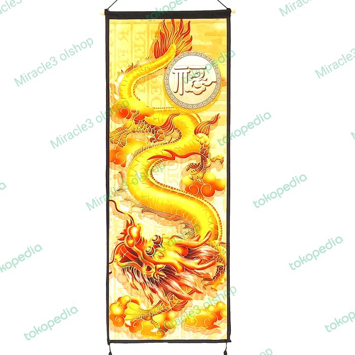 Gambar gantungan tirai imlek / gantungan dinding / gantungan tirai - naga dari miracle3 undefined Tokopedia