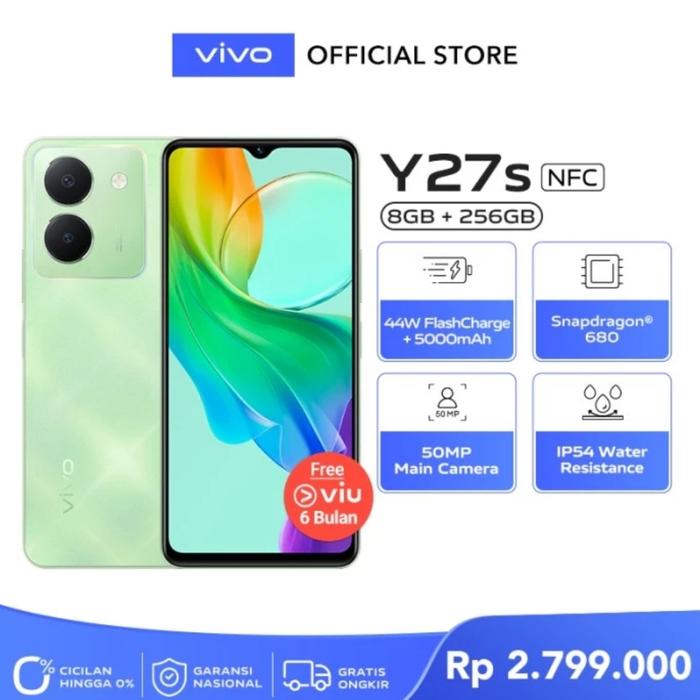 Gambar vivo y27S 5G NFC 8/256 baru garansi resmi - Hijau dari scarletsky undefined Tokopedia