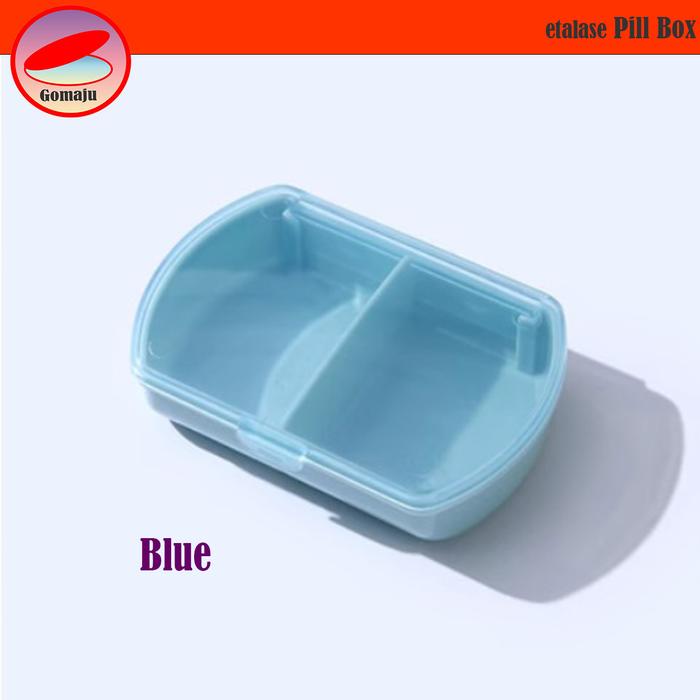 Gambar Mini Pill Storage Pill Box Kotak Obat Tempat Obat 2-Sekat - Blue dari Gomaju TikStor undefined Tokopedia