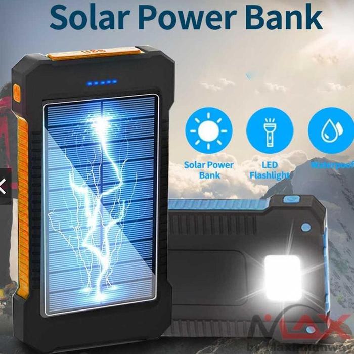 Gambar Power Bank 20.000mAh Charge Tenaga Surya Solar Power Solar panel LED - Hitam dari PT Sudaya undefined Tokopedia