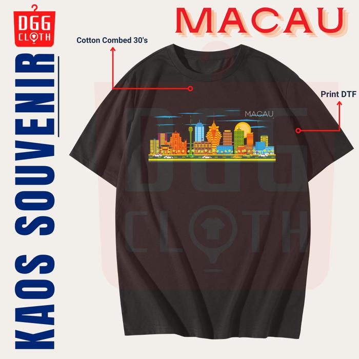 Gambar DGGClothing Baju Souvenir Macau Tshirt Kaos Oleh Oleh China Type 5 - Gambar 2(Hitam), 4L dari DGG CLOTHING undefined Tokopedia