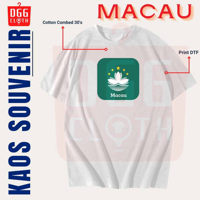 Gambar DGGClothing Baju Souvenir Macau Tshirt Kaos Oleh Oleh China Type 6 - Gambar 1(Putih), Kids2/4/6/10 dari DGG CLOTHING undefined Tokopedia