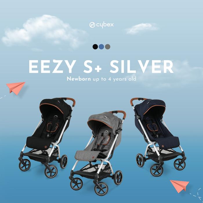 Promo STROLLER CYBEX EEZY S+ SILVER Lavastone Black Kota