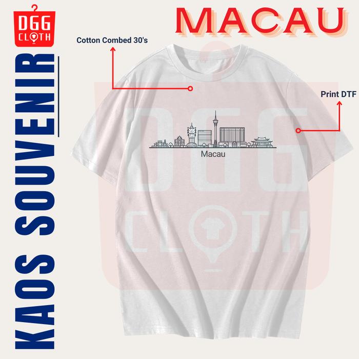 Gambar DGGClothing Baju Souvenir Macau Tshirt Kaos Oleh Oleh China Type 1 - Gambar 1(Putih), Kids2/4/6/10 dari DGG CLOTHING undefined Tokopedia