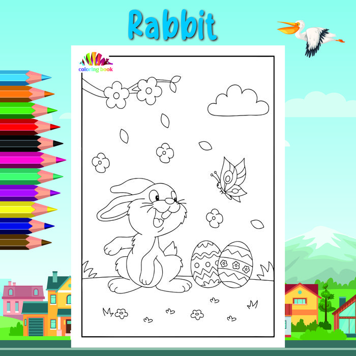 Gambar KERTAS MEWARNAI / COLORING / KERTAS GAMBAR / RABBIT - RAB1, A5 dari ATOMYOFC undefined Tokopedia