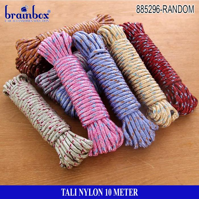 Gambar Tali Nilon 3mm Nylon Rope Multifunction Tali Tambang Kepang Jemuran - Random dari Brainbox Car and Home Kota Batam Tokopedia