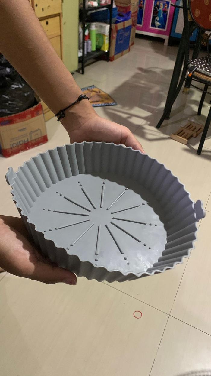 Gambar Air fryer silicone pot / silikon airfryer / silikon pot silicone fryer - Abu-abu, 16CM dari bagusbeli undefined Tokopedia