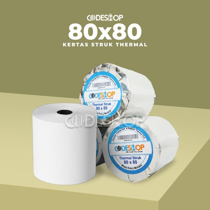 Gambar KERTAS THERMAL PRINTECH 80X80 KERTAS ROLL KASIR 80X80 Cetak Biru - Codeshop Hitam dari CODESHOP JAKARTA undefined Tokopedia