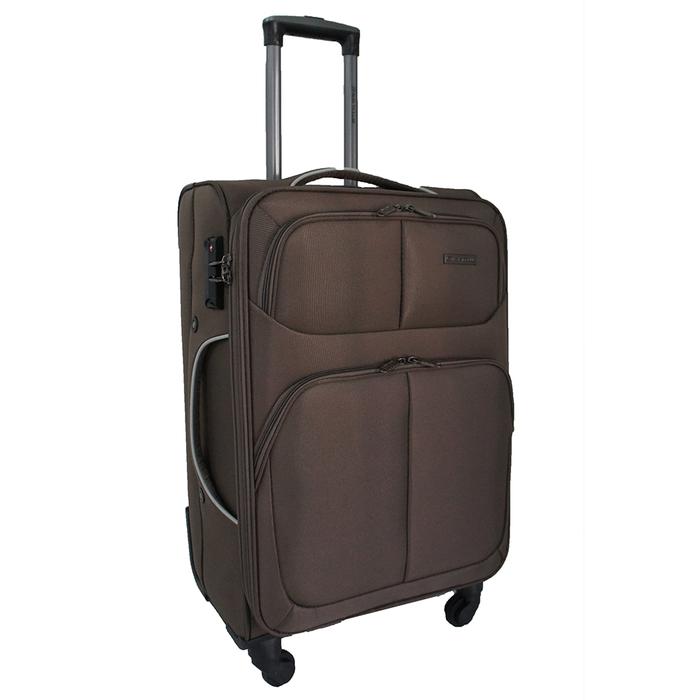 Gambar Navy Club Zycron Koper SoftCase - 4 Roda Putar TSA Lock Expandable Size 20 Inch - Cokelat dari Navy Club undefined Tokopedia