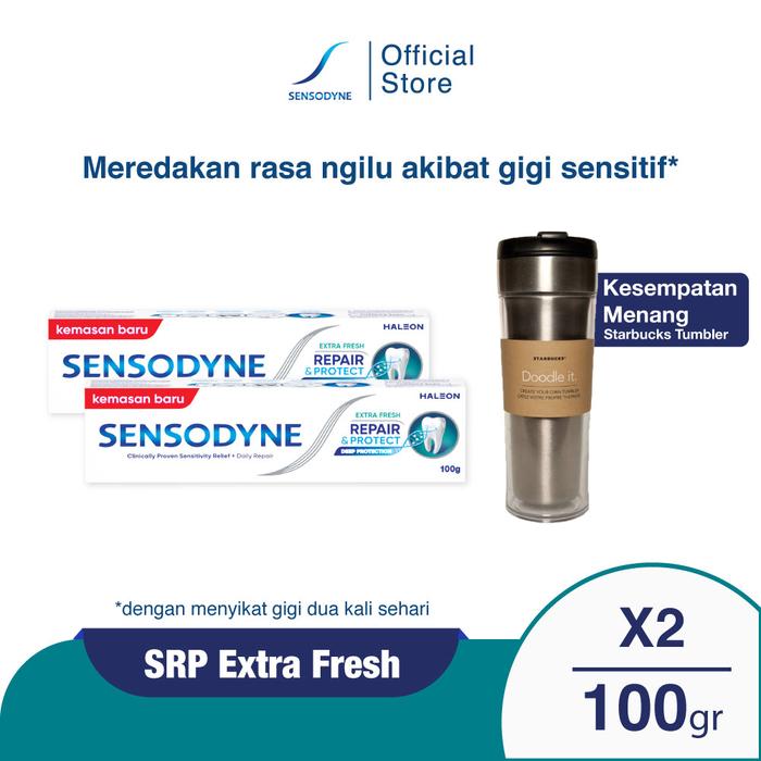 Gambar [KESEMPATAN MENANG] Sensodyne SRP Extra Fresh 100g x2 dari Sensodyne Indonesia undefined Tokopedia