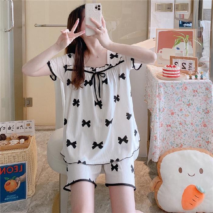 Gambar Setelan Baju Tidur Wanita Import Korea Style Lembut Melar dan Elastis - WHITERIBBON, L dari Baaju ID undefined Tokopedia