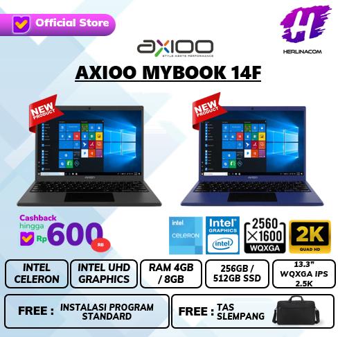Gambar Laptop Axioo Mybook 14F Intel N4020 8Gb 512Gb Ssd Win 10 Pro 13.3 2.5k - NON PAKET, RAM 4GB,256SSD dari Herlinacom undefined Tokopedia