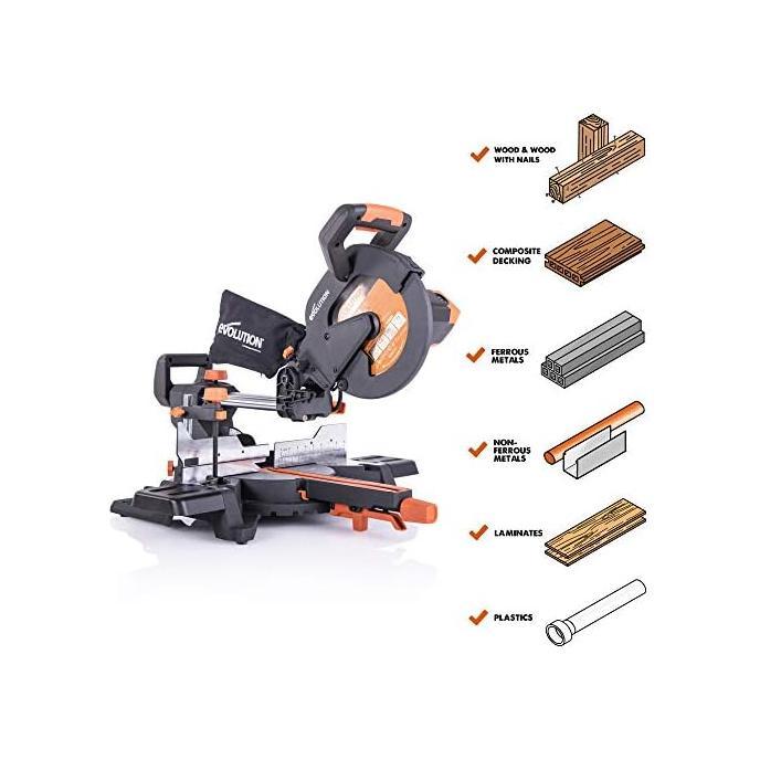 Gambar Evolution Power Tools R255Sms Plus 10Inch Sliding Miter Sa dari Aksara S44 undefined Tokopedia