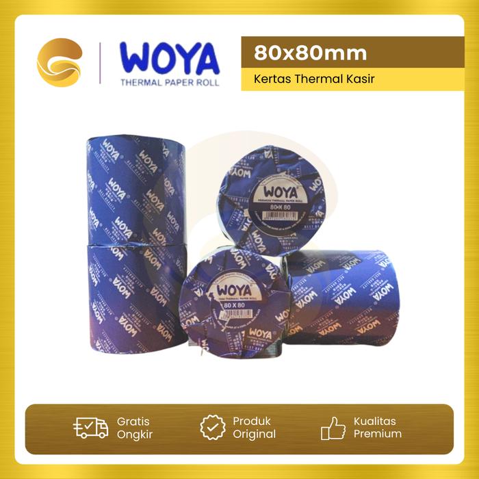Gambar WOYA Kertas Thermal 80X80 Printer thermal roll 80 X 80 mm dari ATI OFFICIAL STORE undefined Tokopedia
