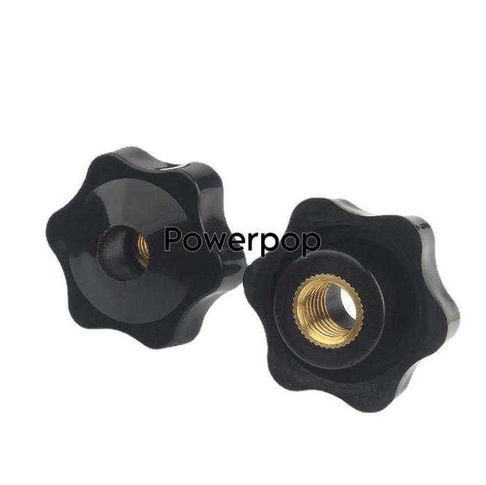 Gambar M8 BAUT KNOP STAR / KNOB STAR M8 BAUT BINTANG TEBAL BEST QUALITY - MUR KNOP M8 dari Powerpop undefined Tokopedia