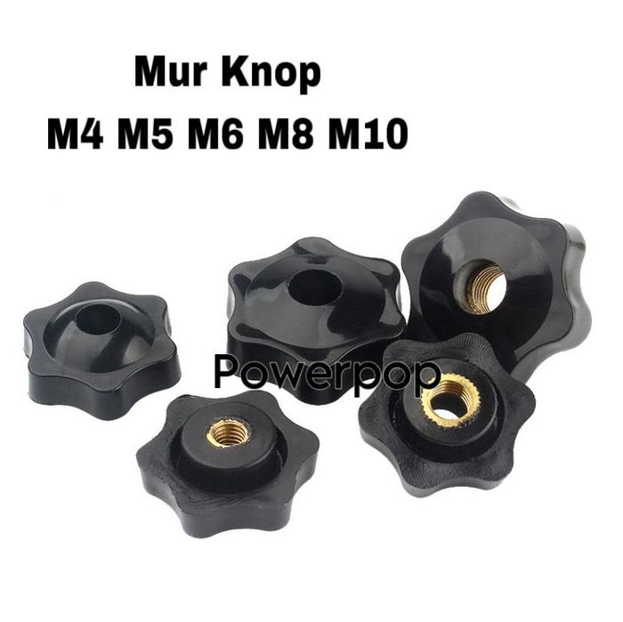Gambar M10 Baut Knop Star / Baut Bintang M10 Best Quality / Baut Kuping - MUR KNOP M10 dari Powerpop undefined Tokopedia