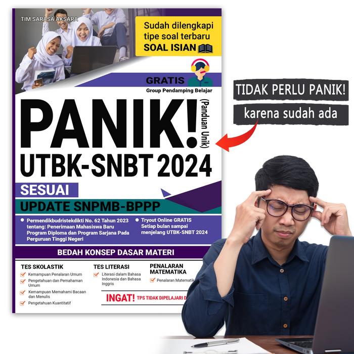 Gambar BUKU UTBK SNBT 2023 PANIK ( PANDUAN UNIK ) UTBK SNBT 2023 - PANIK UTBK 2024 dari Sarasa aksara undefined Tokopedia