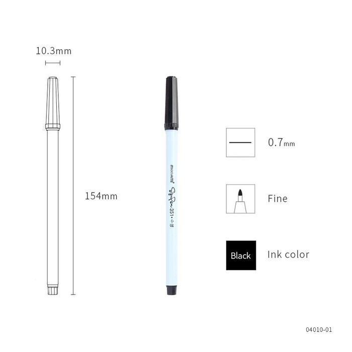 Gambar Monami Sign Pen 351 - Pulpen 0.7mm Pena Merah Biru Hitam - Hitam dari Essentials Art Supplies undefined Tokopedia
