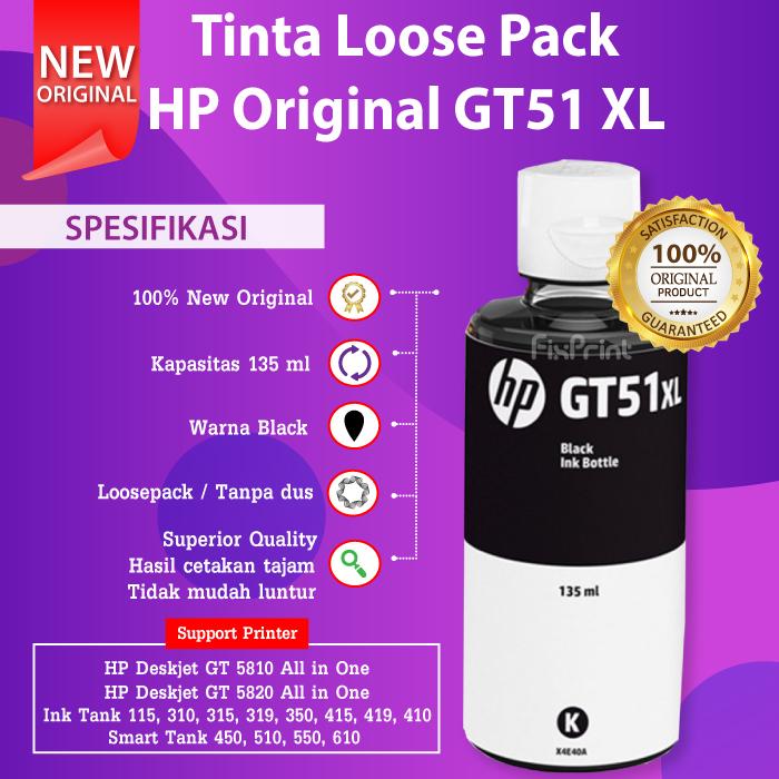 Gambar Tinta HP GT53 GT51 GT52 Ink Tank 310 315 319 350 415 419 410 Smart 615 - BLACK | NO BOX dari FixPrint Indonesia undefined Tokopedia