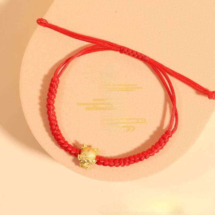 Gambar Gelang Merah Naga Emas Gelang Tali Merah Gold Dragon Bracelet Murah - SET 1 NAGA dari MadisonShop undefined Tokopedia