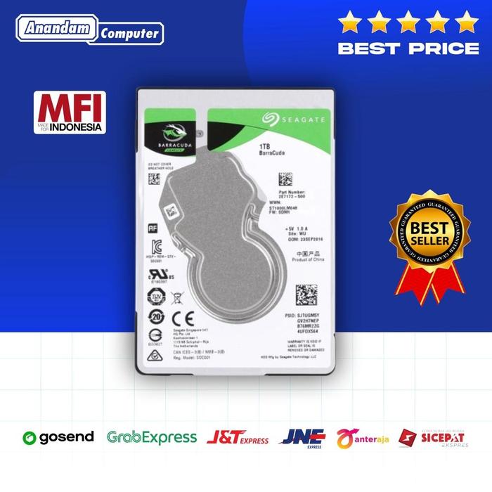 Jual Seagate BarraCuda Harddisk Internal Laptop 1TB SATA 2,5
