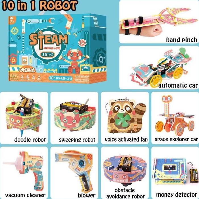Gambar 10 in 1 robot maker robotics kids education toy robot science DIY toys dari kasdiwastore undefined Tokopedia
