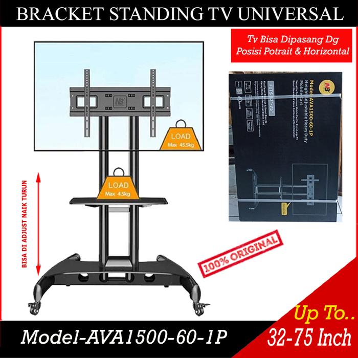 Gambar Bracket tv standing 85 80 75 70 65 dan 55 inch/ braket stand 65'' - 32-75 INCH dari Toko Bracket TV undefined Tokopedia