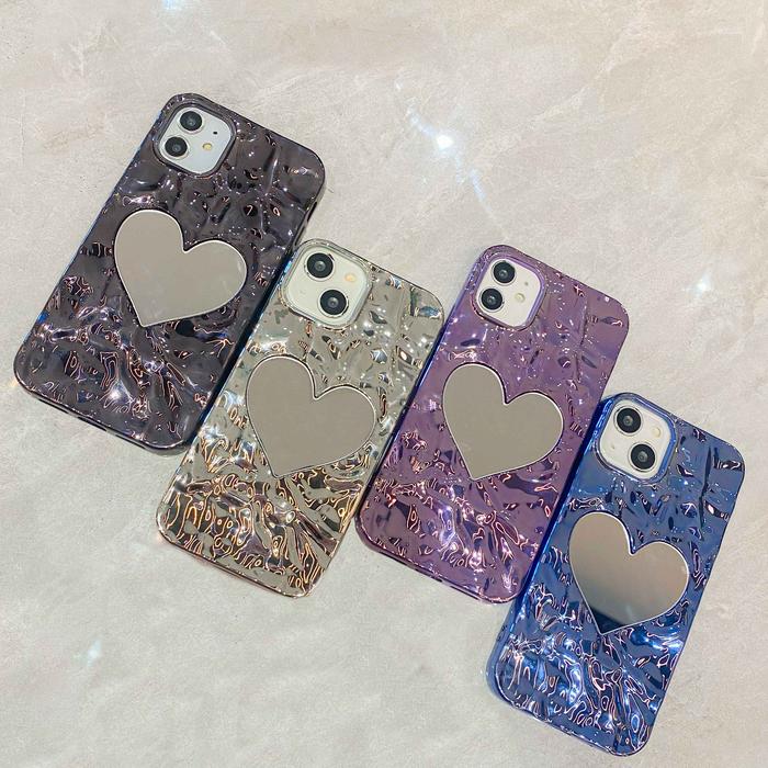 Gambar Love Mirror 3D Case For IPHONE 14 15 PLUS PRO MAX Casing - DUSKY PURPLE, 15 PROMAX dari CASEAYANGAN ID undefined Tokopedia
