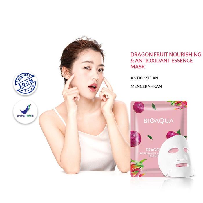Gambar 【BPOM】BIOAQUA sheet mask Fruit Series - DRAGON FRUIT dari Lights Up Store undefined Tokopedia