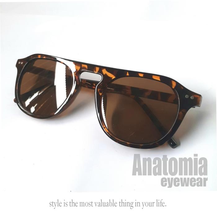 Gambar Kacamata Retro aviator fashion gaya round pria wanita - turtoisel dari Anatomia undefined Tokopedia