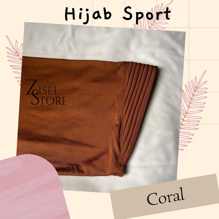 Gambar Jilbab Sport Hijab Sport Olahraga Hijab Instan - SPORT Coral dari Zisel Store undefined Tokopedia