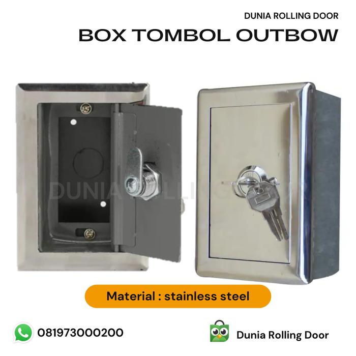Gambar Box Kotak Tombol Stainless / Button Box Rolling door Outbow - Box saja dari Dunia Rolling Door undefined Tokopedia
