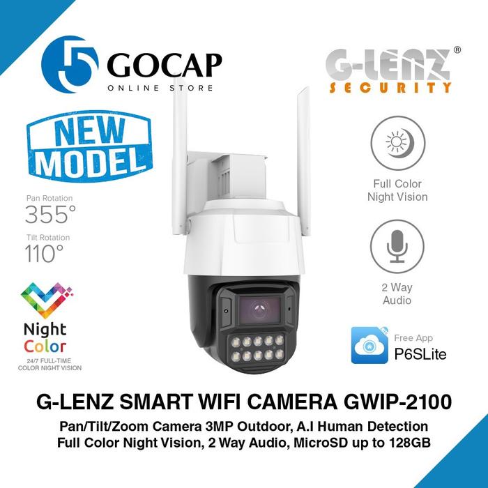 Gambar GLENZ SMART CCTV WIFI GWIP 2100 OUTDOOR CAMERA - NON MEMORY dari GOCAP STORE_NEW undefined Tokopedia
