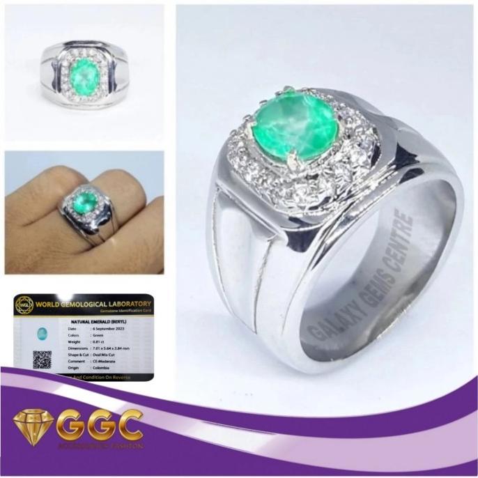 Gambar ! CINCIN BATU PERMATA NATURAL EMERALD BERYL ZAMBRUD COLOMBIA - - 7 dari LOVE JEWELRY' undefined Tokopedia