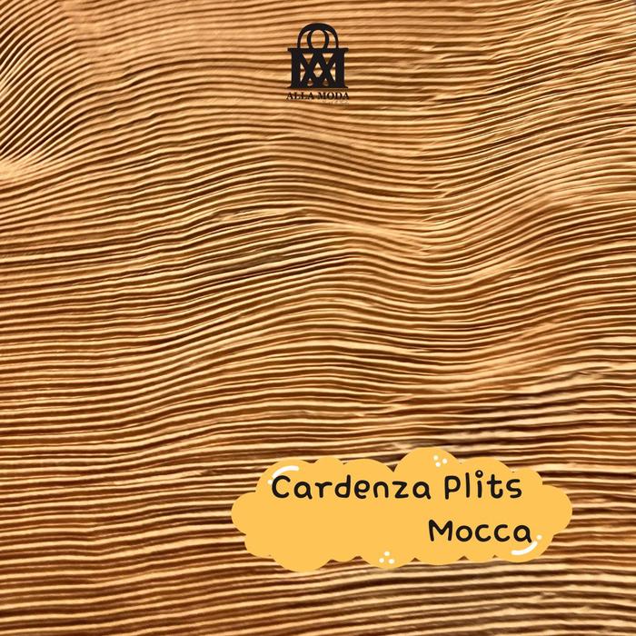 Gambar Kain VELVET PLISKET 0,5m/ Cardenza Plits/ Cardenza Plisket 50cm - Mocca dari Alla Moda Textile & Tailor undefined Tokopedia