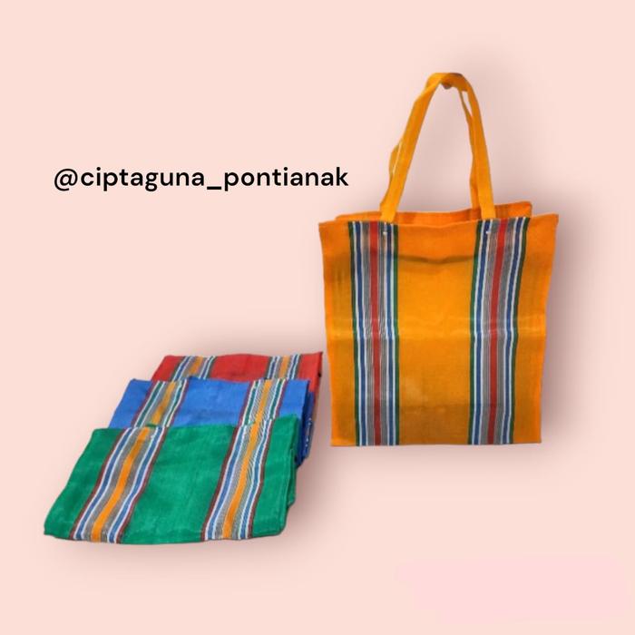 Gambar TAS BELANJA NILON RESLETING / TOTE BAG TEBAL / TAS LAUNDRY SERBAGUNA - Besar (50x50) dari Cipta Guna Pontianak undefined Tokopedia