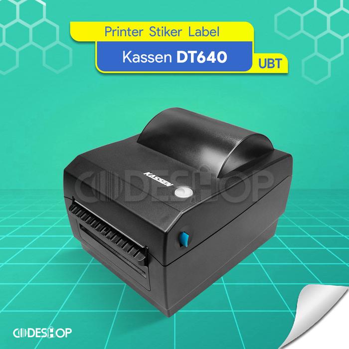 Gambar ALAT CETAK RESI DAN BARCODE TEMPEL KASSEN DT-640BT | DT 640BT - Hitam dari CODESHOP MEDAN undefined Tokopedia
