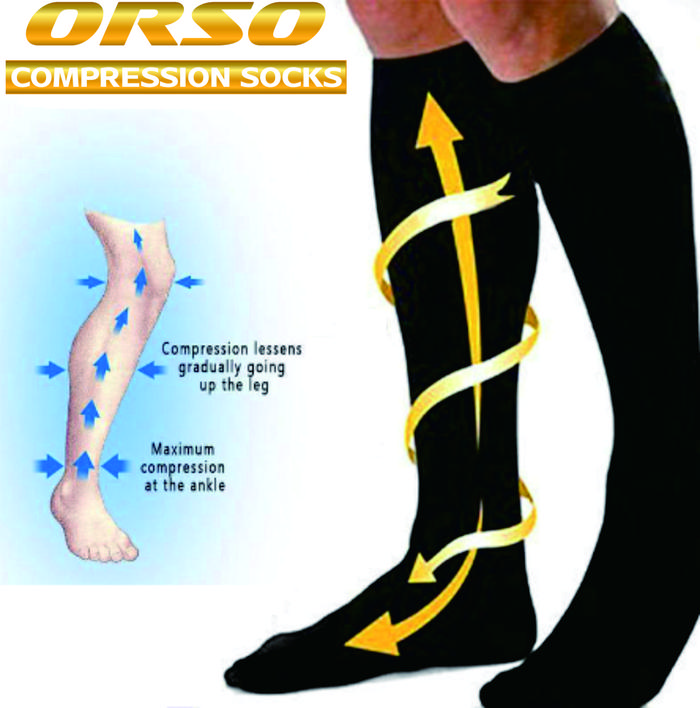 Gambar Compression Sock Men and Women Kaos Kaki Solid Hitam Size M/L 1 Pasang dari Socksworld undefined Tokopedia