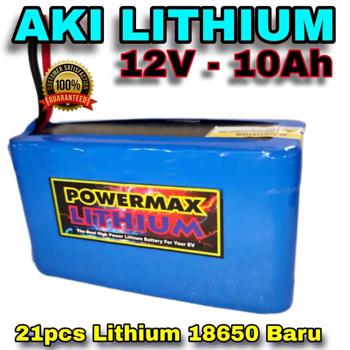 Gambar Aki Lithium POWERMAX 12v 10Ah Bms 40A Li ion Baterai 18650  Baru 100% dari Powermax Lithium Store undefined Tokopedia