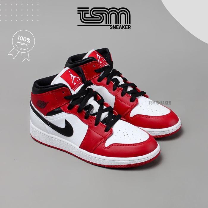 Gambar Air Jordan 1 Mid Chicago White Heel 100% Original Authentic BNIB - 37.5 dari TSM Sneaker undefined Tokopedia